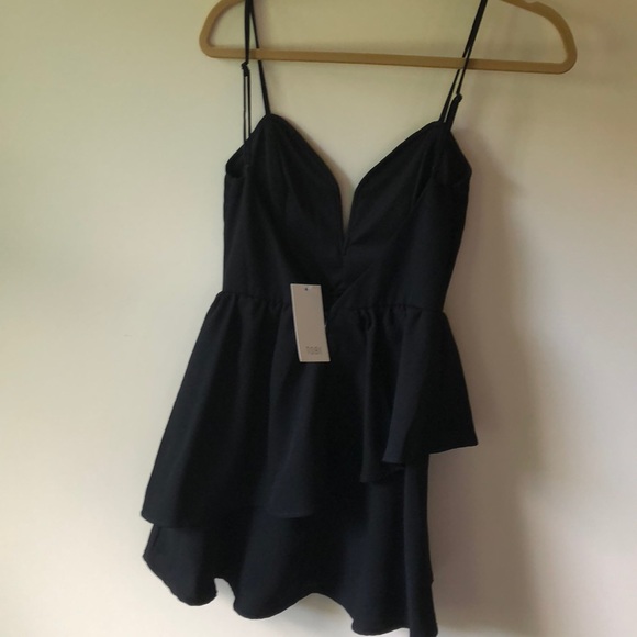 Tobi good to be bad black dress S peplum sexy - Picture 4 of 4